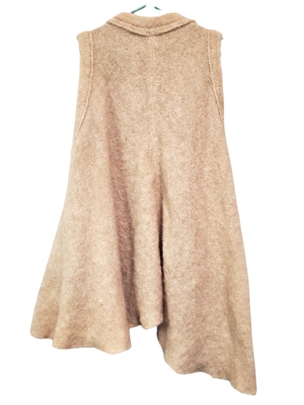 Free People Stand & Deliver Oversized Cream Wool Alpaca Snap Shawl - Small - Picture 2 of 9